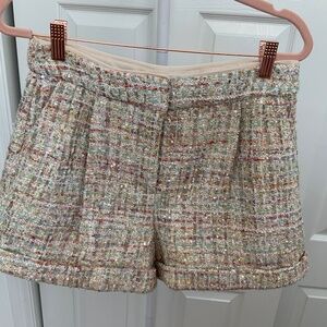 Express Sequin Tweed High Waisted Shorts